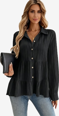 KoJooin Bluse in Schwarz: Vorderseite
