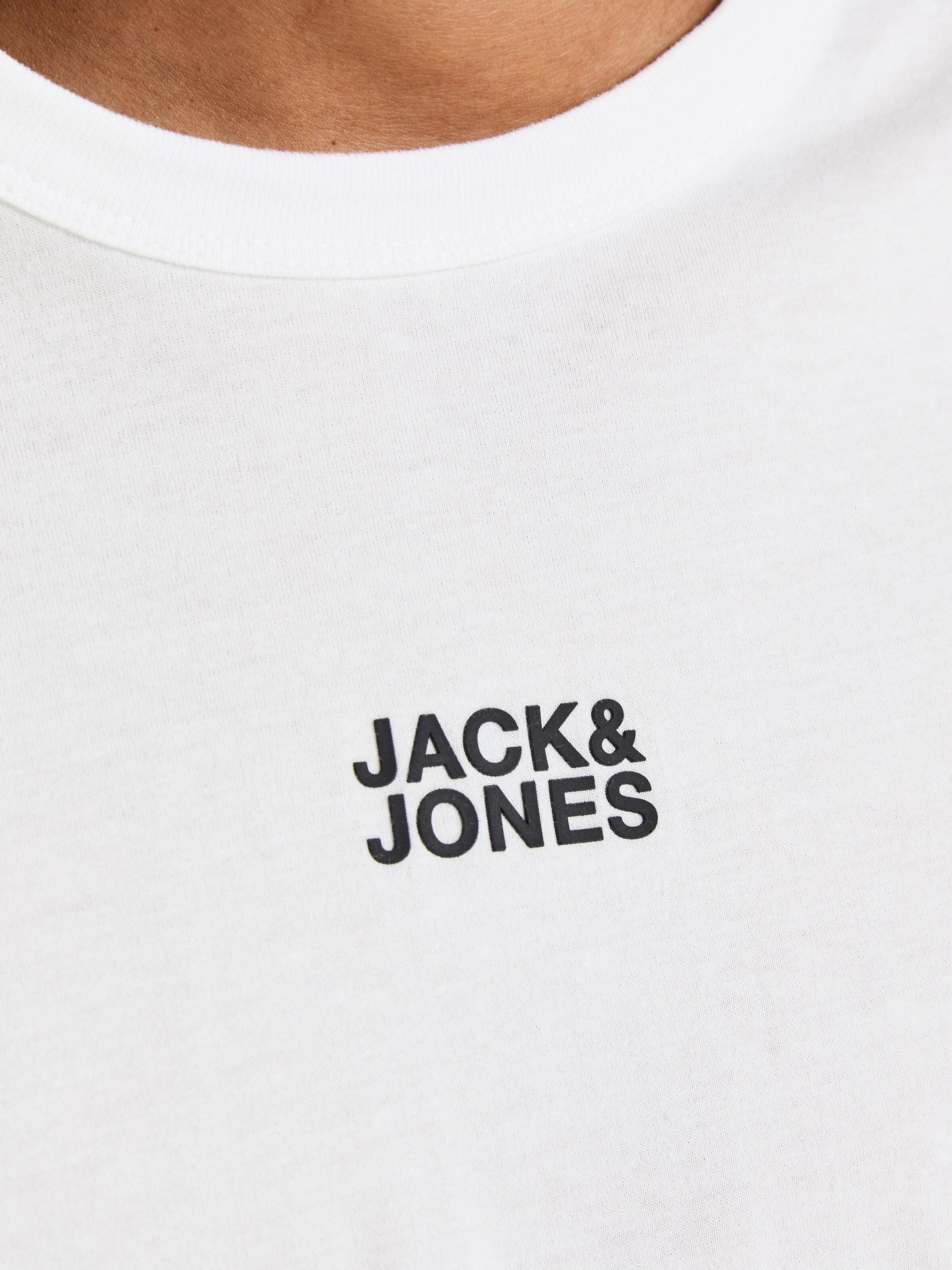 Männer Shirts JACK & JONES T-Shirt 'Globe' in Weiß - UJ31253