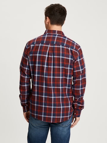 Cross Jeans Regular fit Button Up Shirt in Red