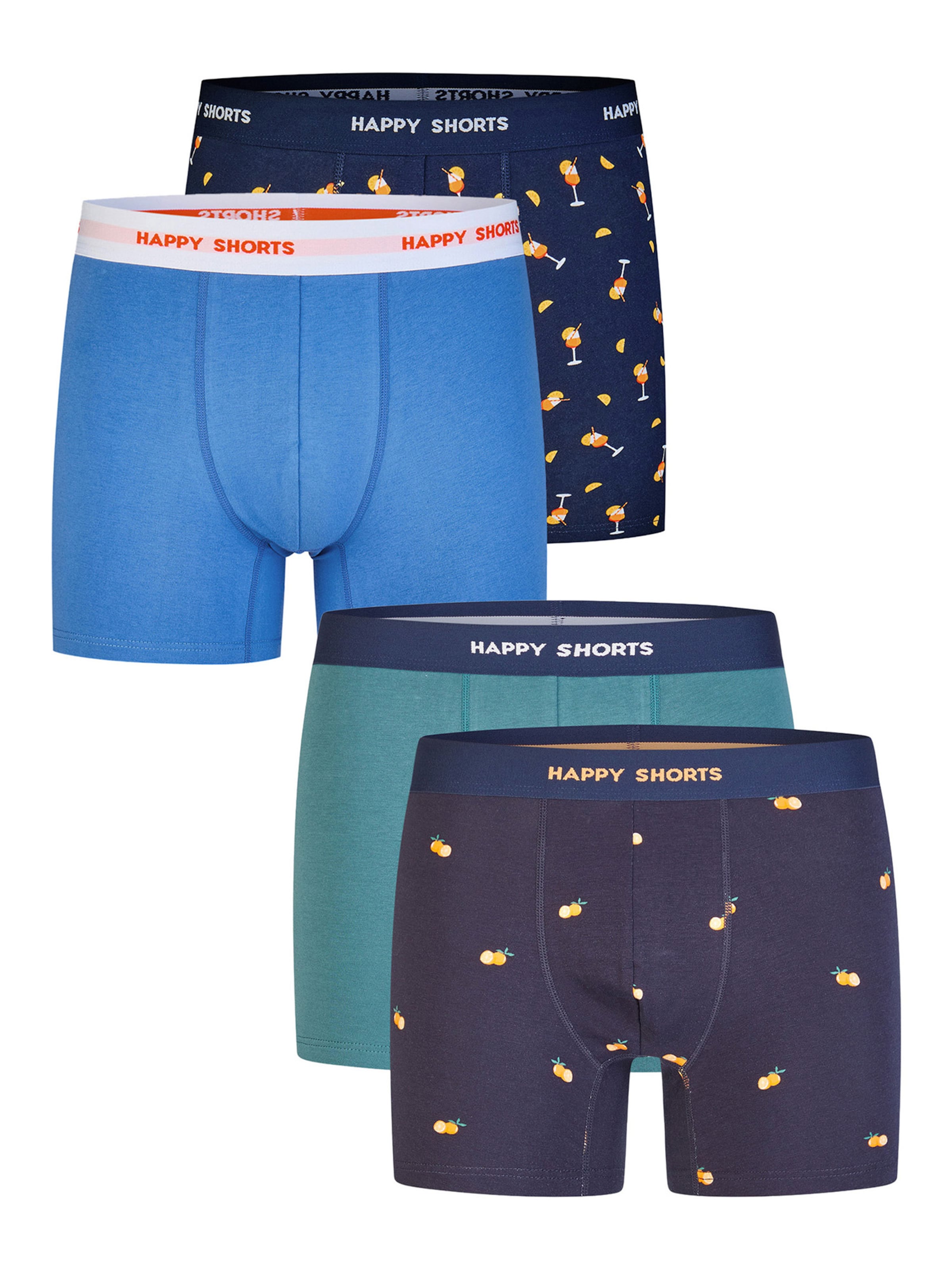 Happy Shorts - Boxers ' Fan Print Sets ' em azul: frente