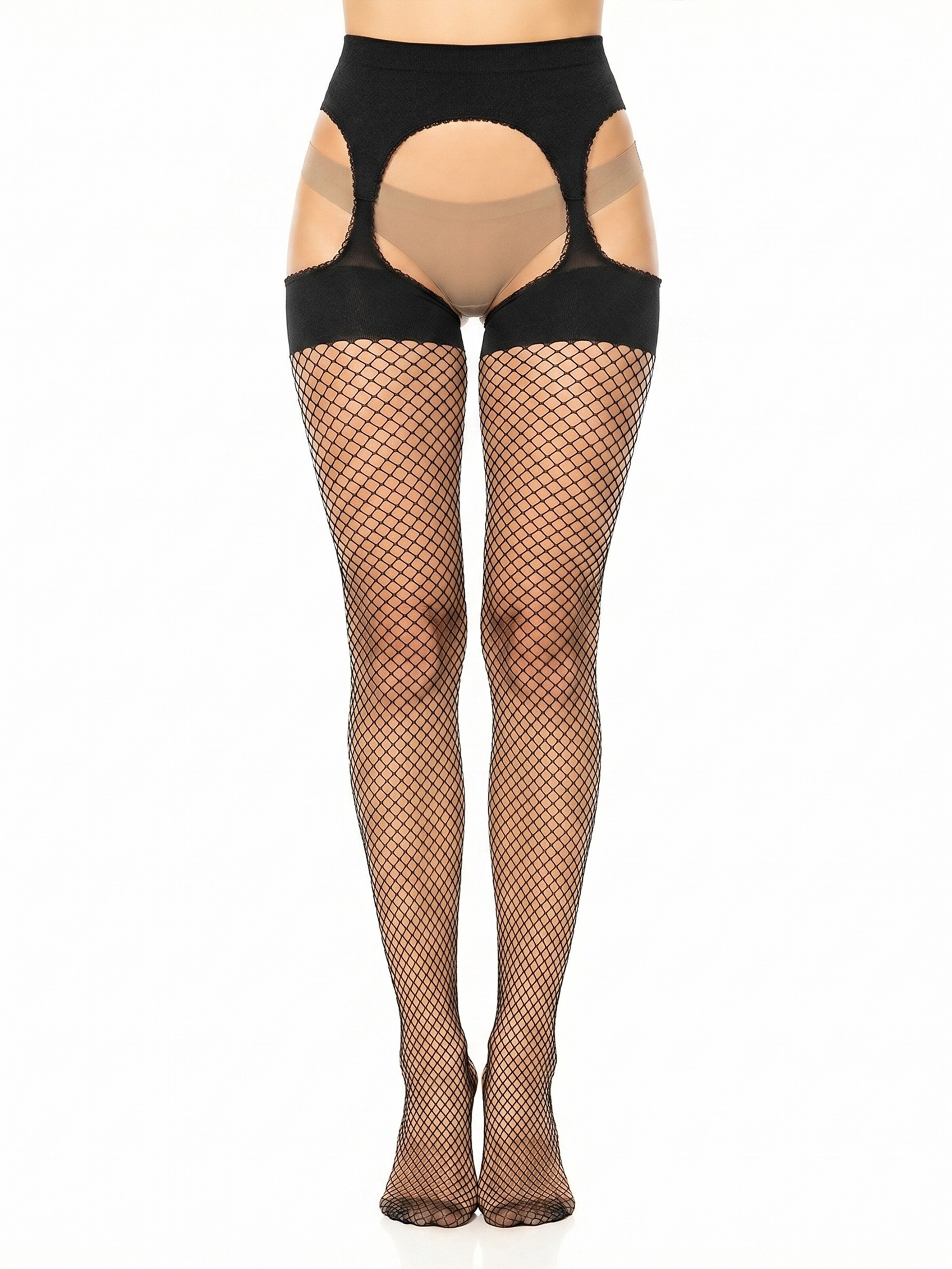 Collant 'Mesh Ouvert Netzstrumpfhose' di GLAMORY in nero: frontale