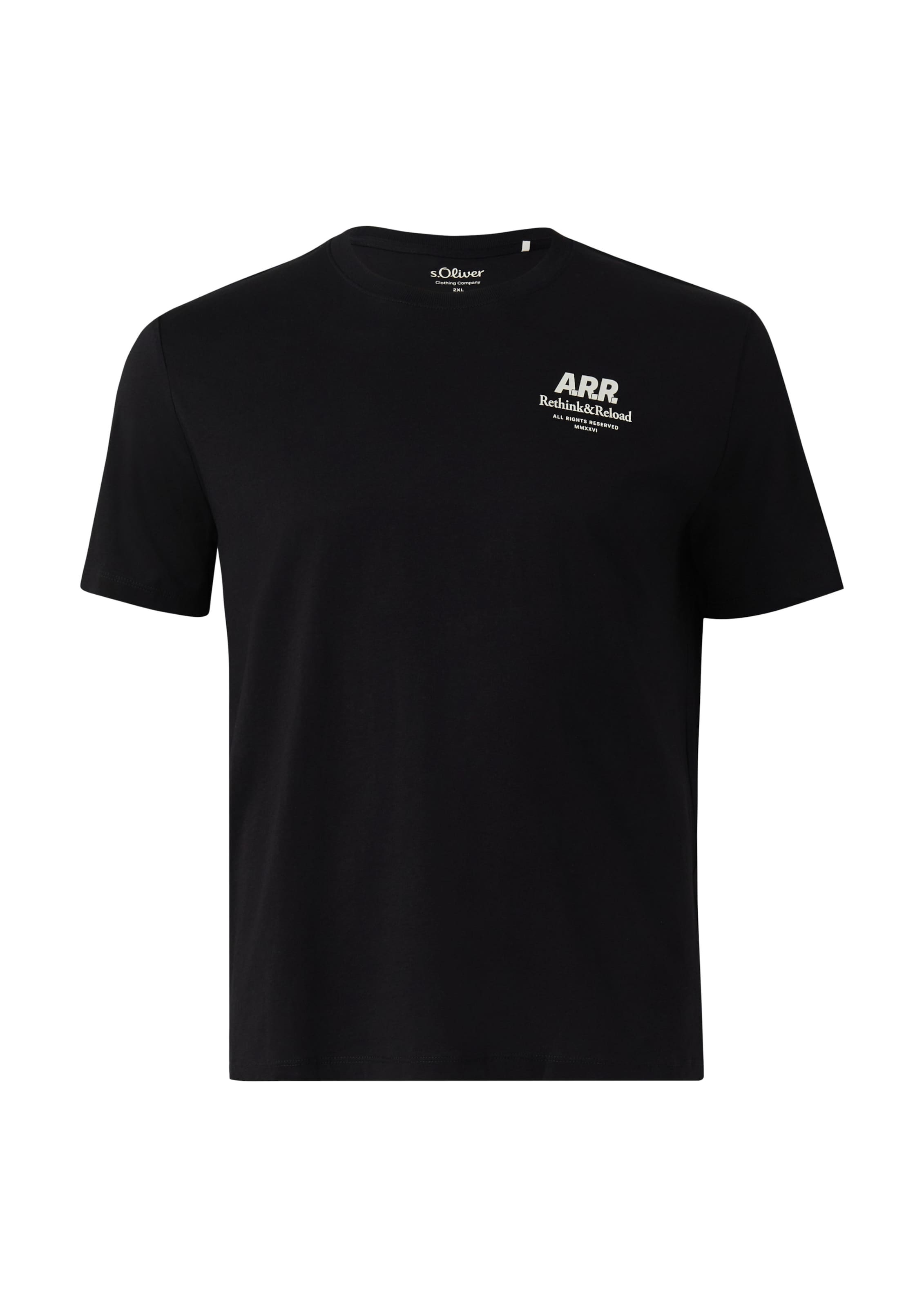 s.Oliver T-Shirt in Schwarz: Vorderseite