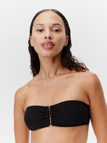 LeGer by Lena Gercke Bandeau Bikini Top 'Rika' in Black: front