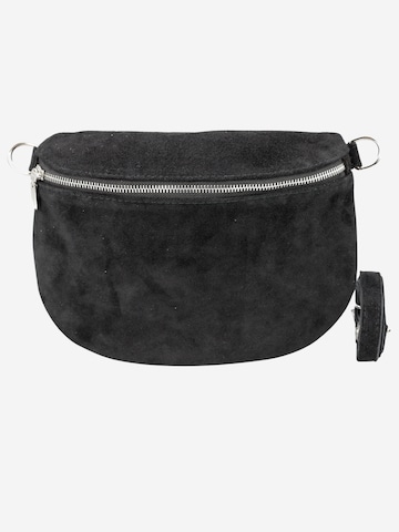 Brise Schultertasche 'Afia Suede' in Schwarz: Vorderseite