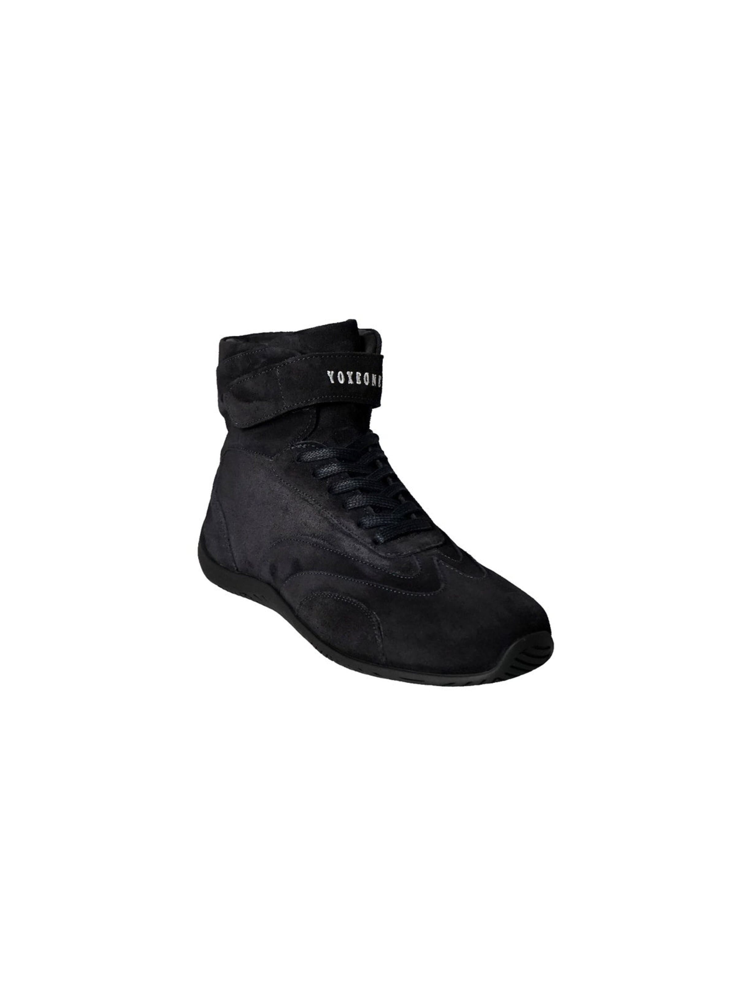 Sneaker alta 'Senna' di Yoxeone in nero: frontale