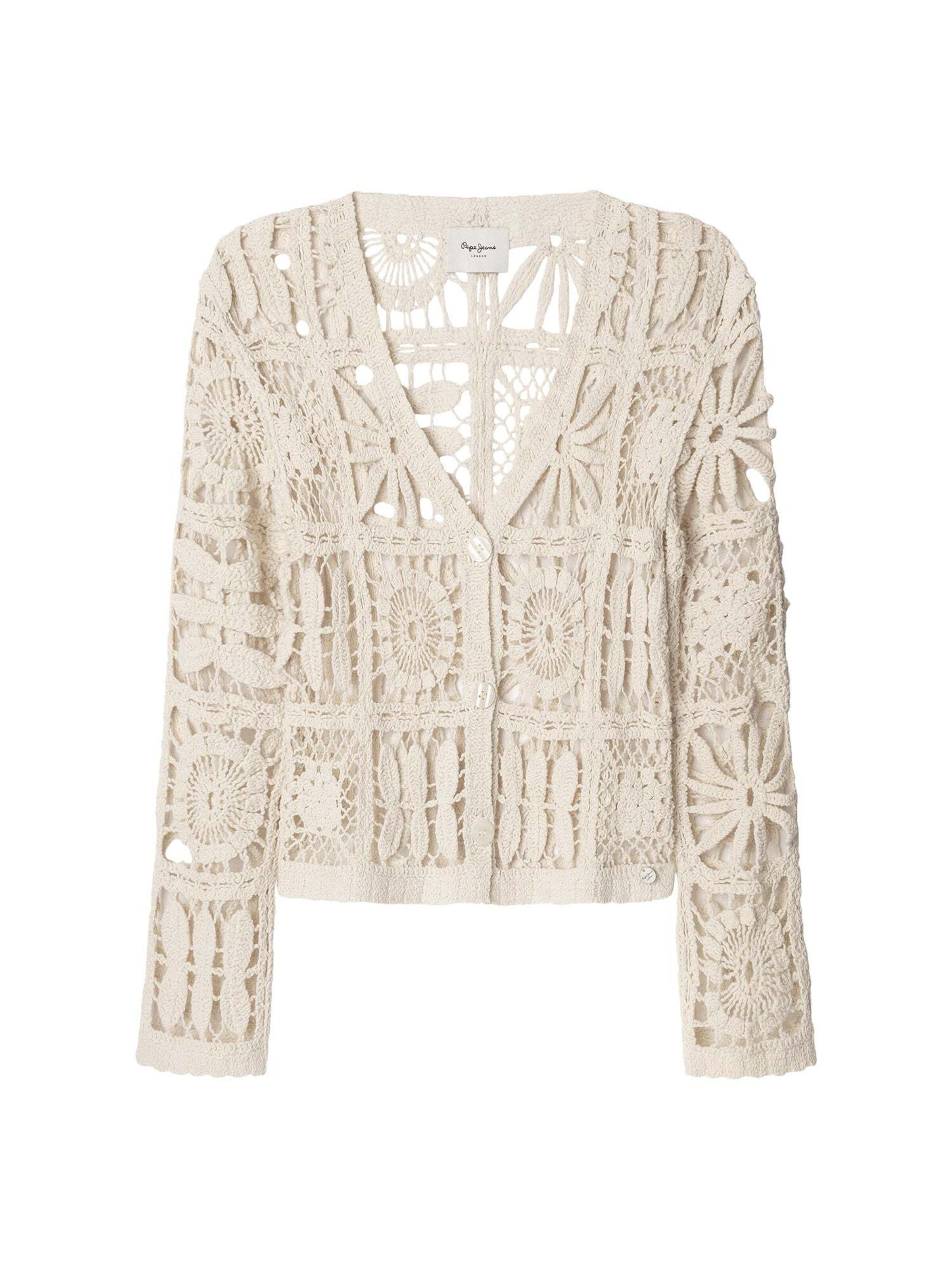 Giacchetta 'Olympia' di Pepe Jeans in bianco: frontale