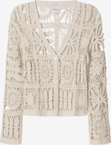 Pepe Jeans Strickjacke 'Olympia' in Weiß: Vorderseite