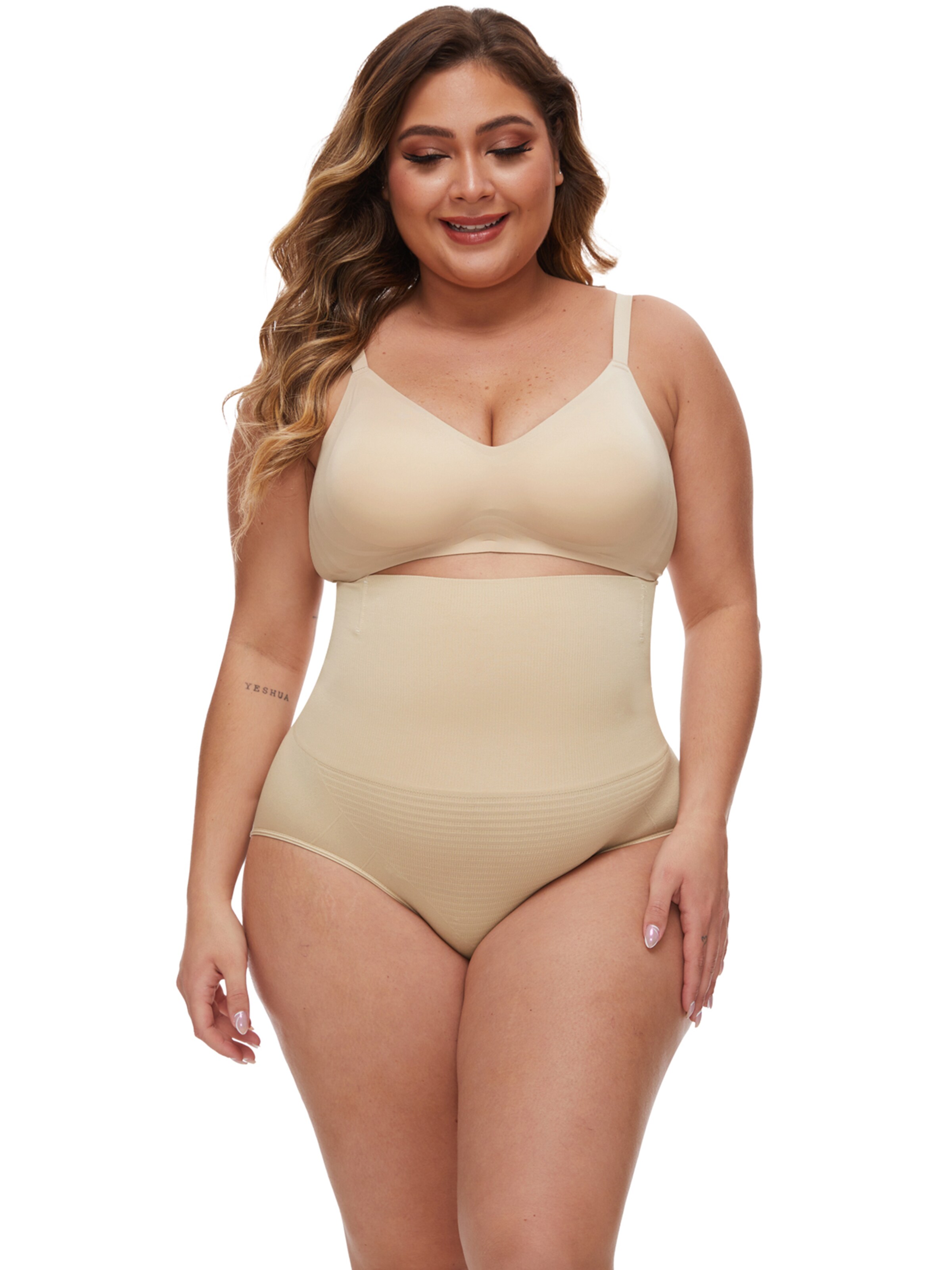 Pantalon modelant 'Plus Size Shaping Slip 'Power Shaper'' MEETWEE en beige