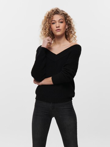 Pullover 'Melton' di ONLY in nero: frontale