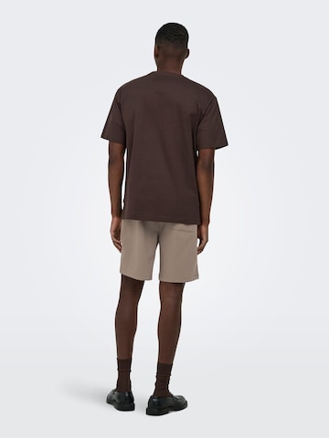 Loosefit Pantaloni 'ONSWill' di Only & Sons in beige