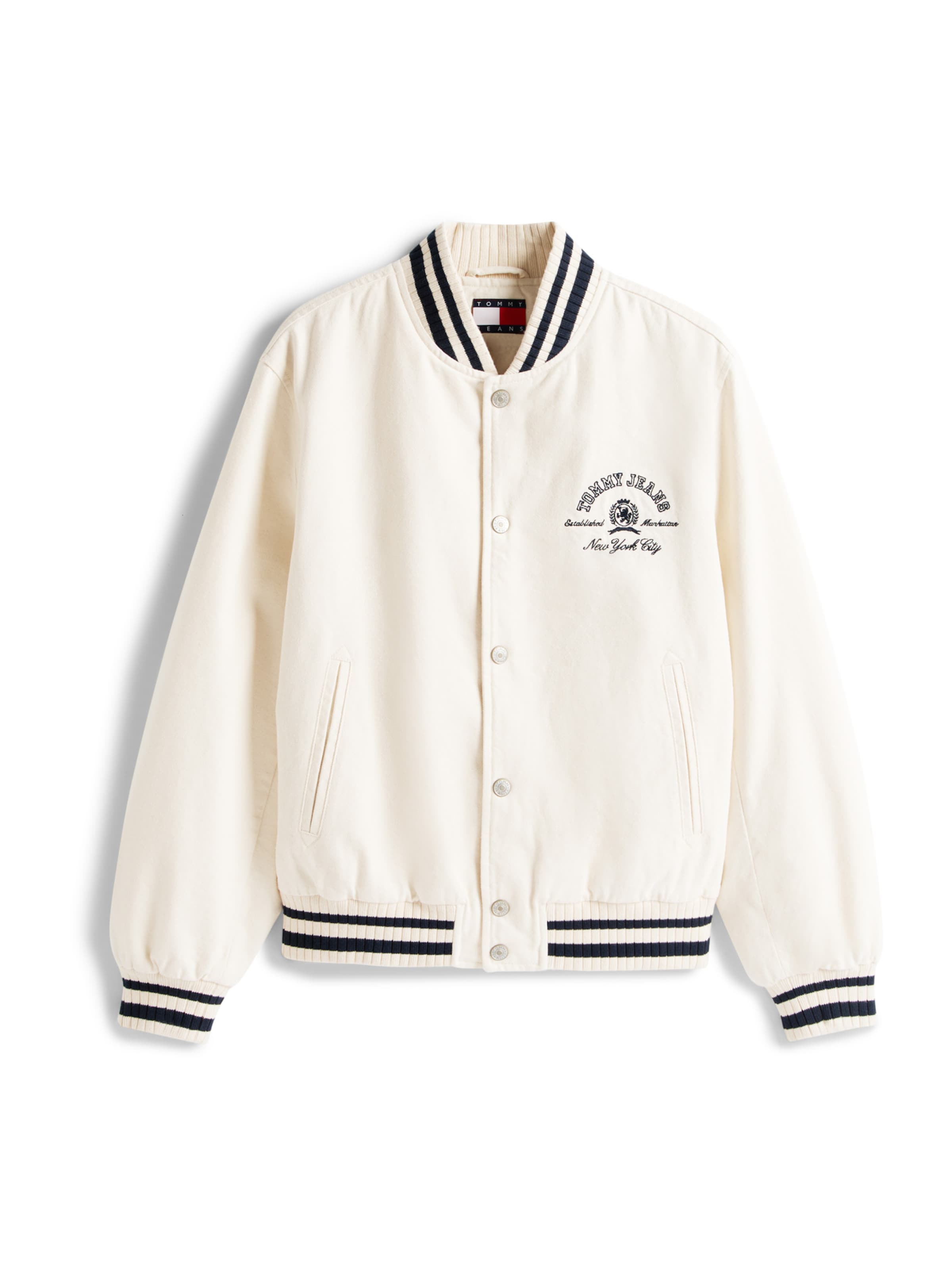 Tommy Jeans Overgangsjakke 'VARSITY' i beige: forside