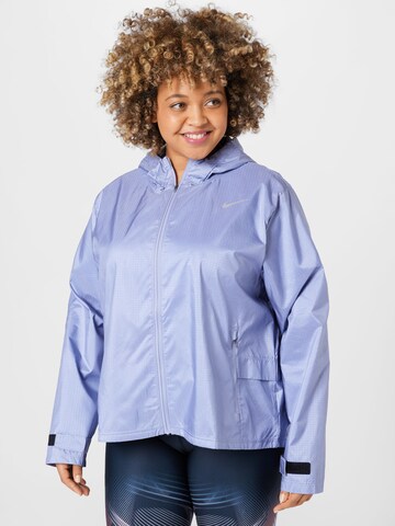 Nike Sportswear Athletic Jacket in Purple: front