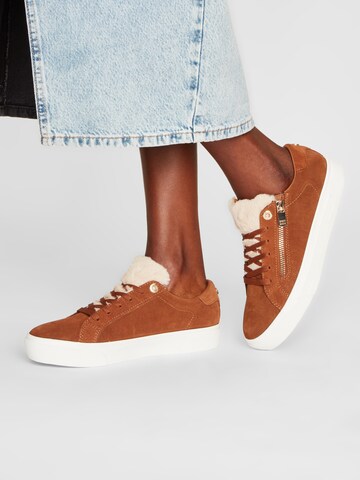 Baskets basses TOMMY HILFIGER en marron : devant