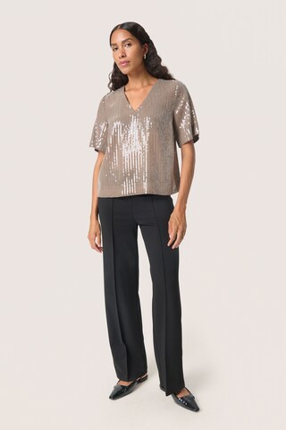 SOAKED IN LUXURY Bluse 'Nanina' i brun