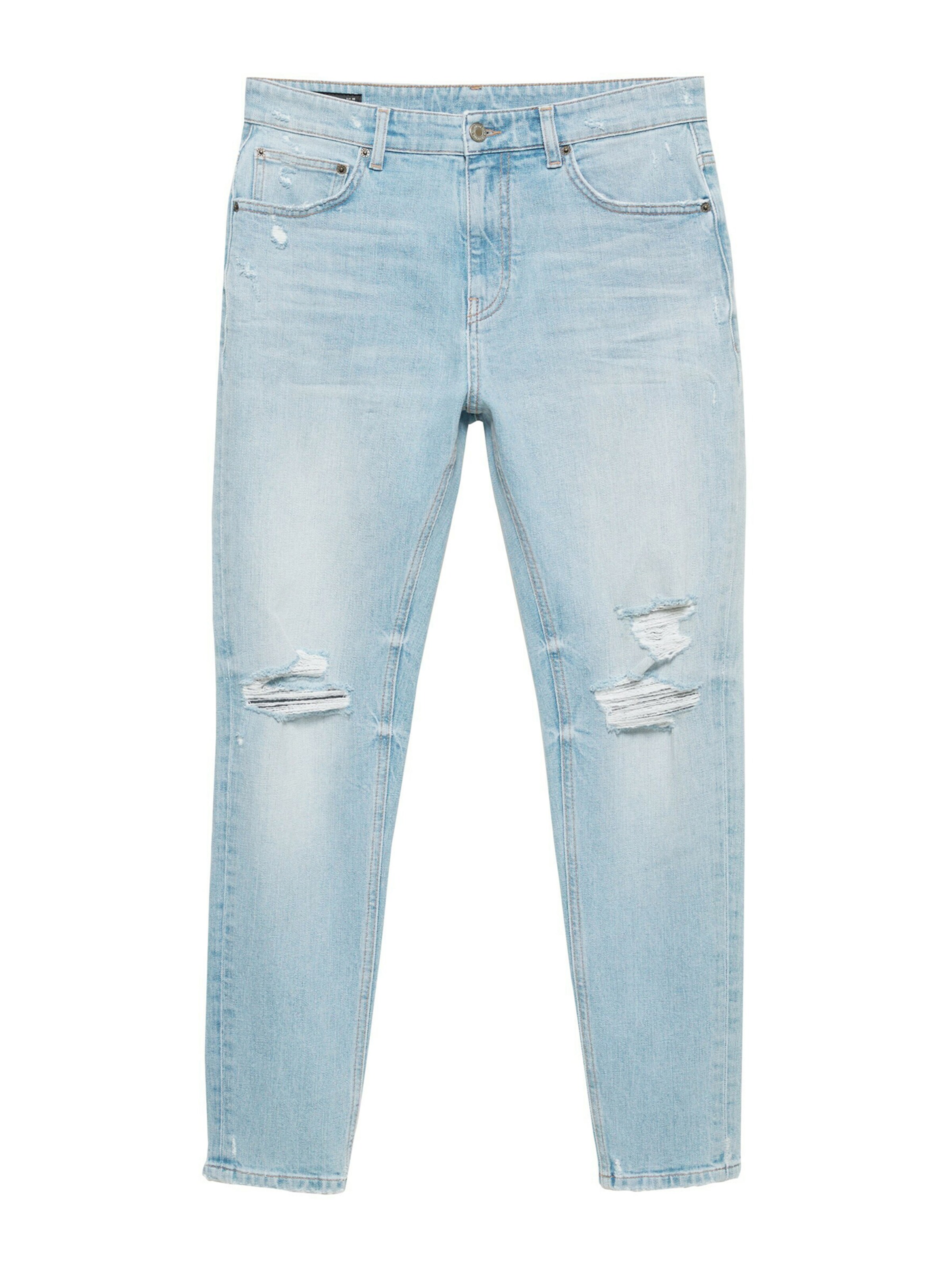 Pull&Bear Slimfit Jeansy w kolorze niebieski: przód