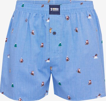 Boxers ' XMAS ' Happy Shorts en bleu : devant