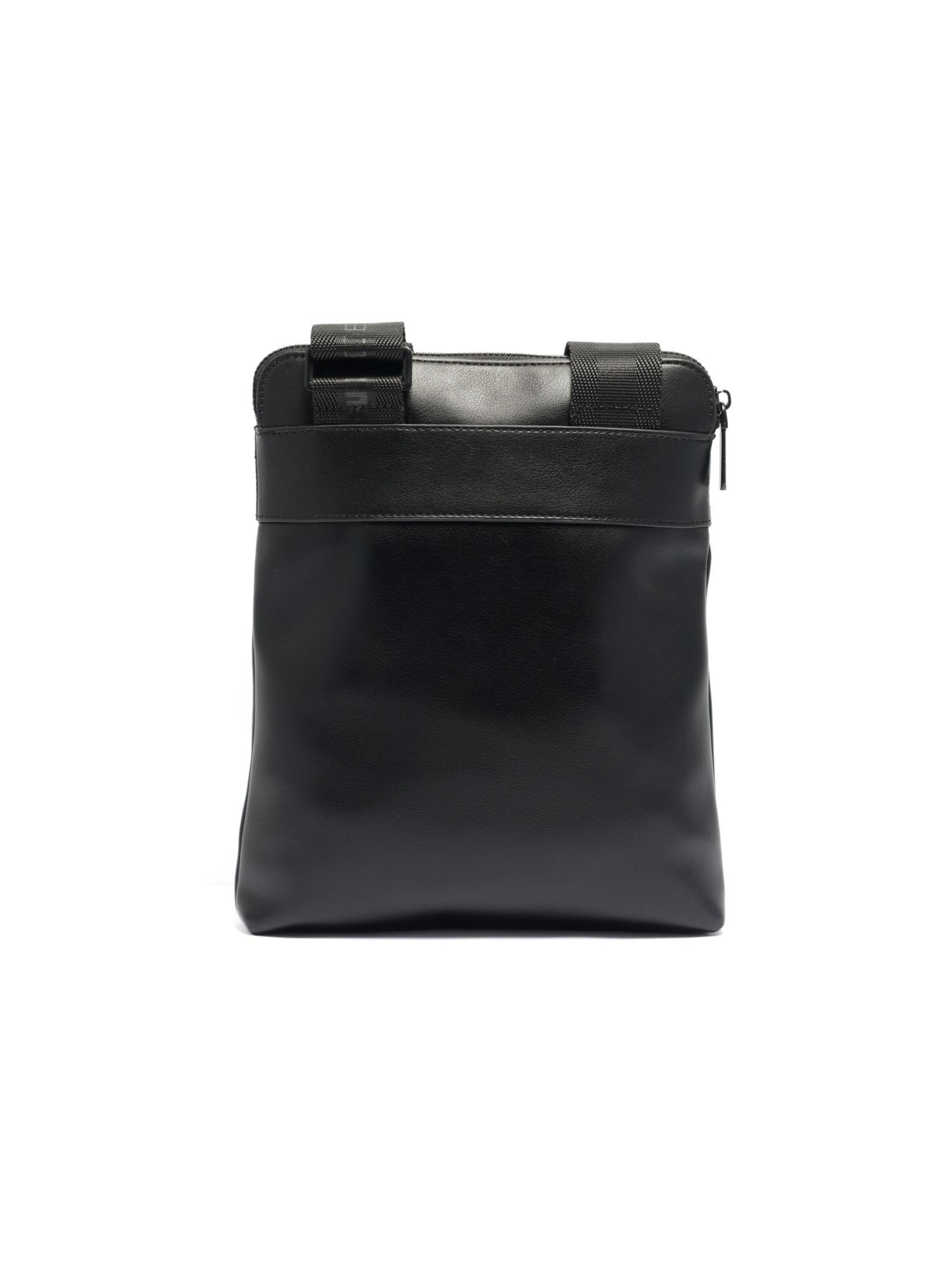 Borsa a tracolla 'Borsa Tracolla Uomo Momo Design Nera Polyurethane con Zip' di Momo Design in nero: frontale