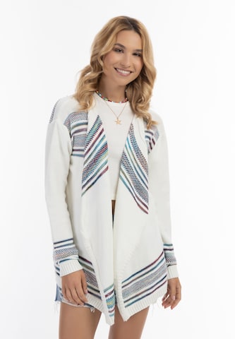 Cardigan IZIA en blanc : devant