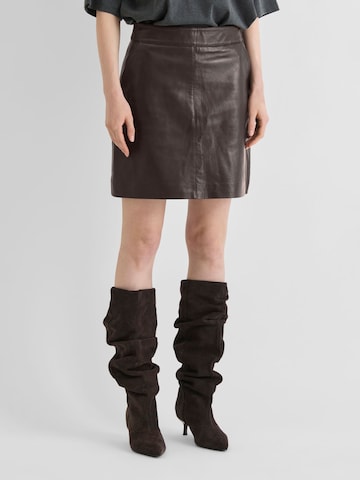 Jupe ROUGE EDIT en marron