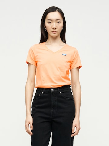 HUGO Póló 'Classic' - narancs: elől