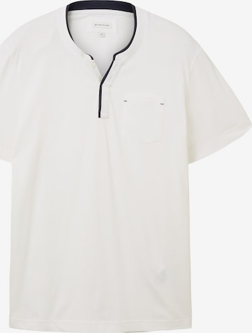 TOM TAILOR Shirt 'Serafino' in Wit: voorkant