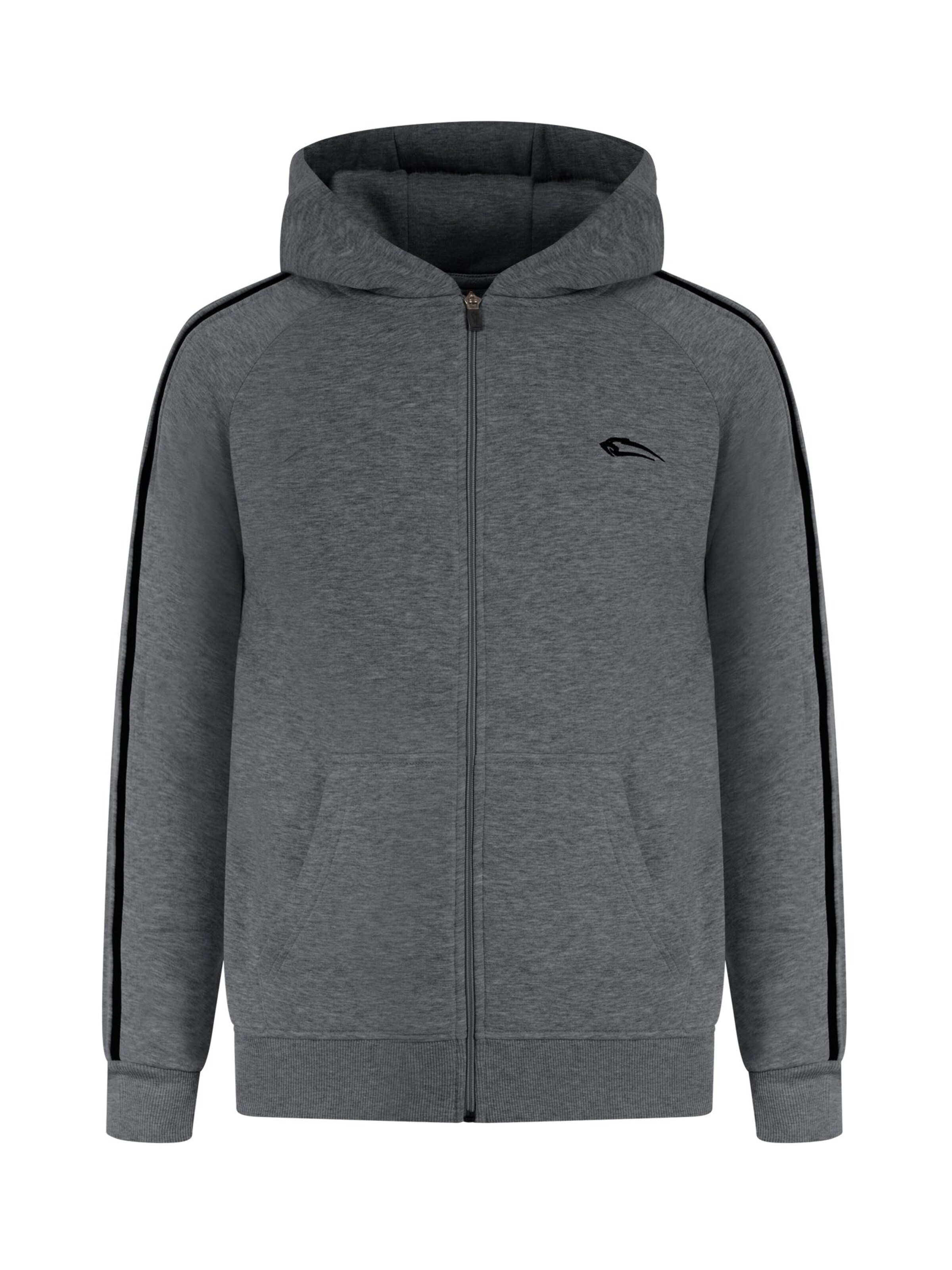 Smilodox Sweatvest in Grijs: voorkant