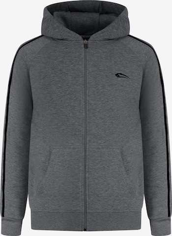 Smilodox Sweatjacke in Grau: Vorderseite
