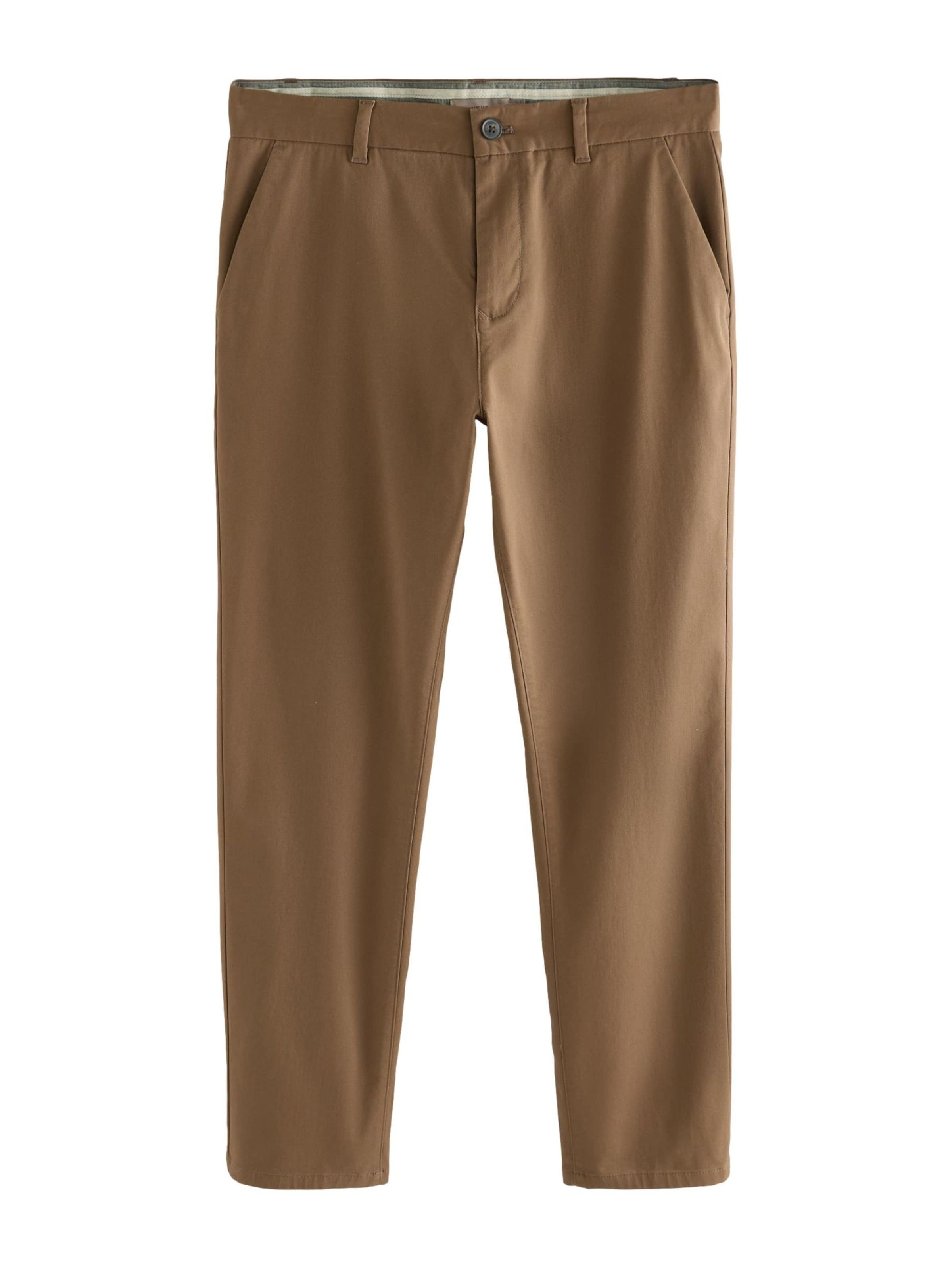 Next Slimfit Chinoshose in Braun: Vorderseite