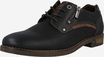 MUSTANG Обувь на шнуровке в Черный: спереди