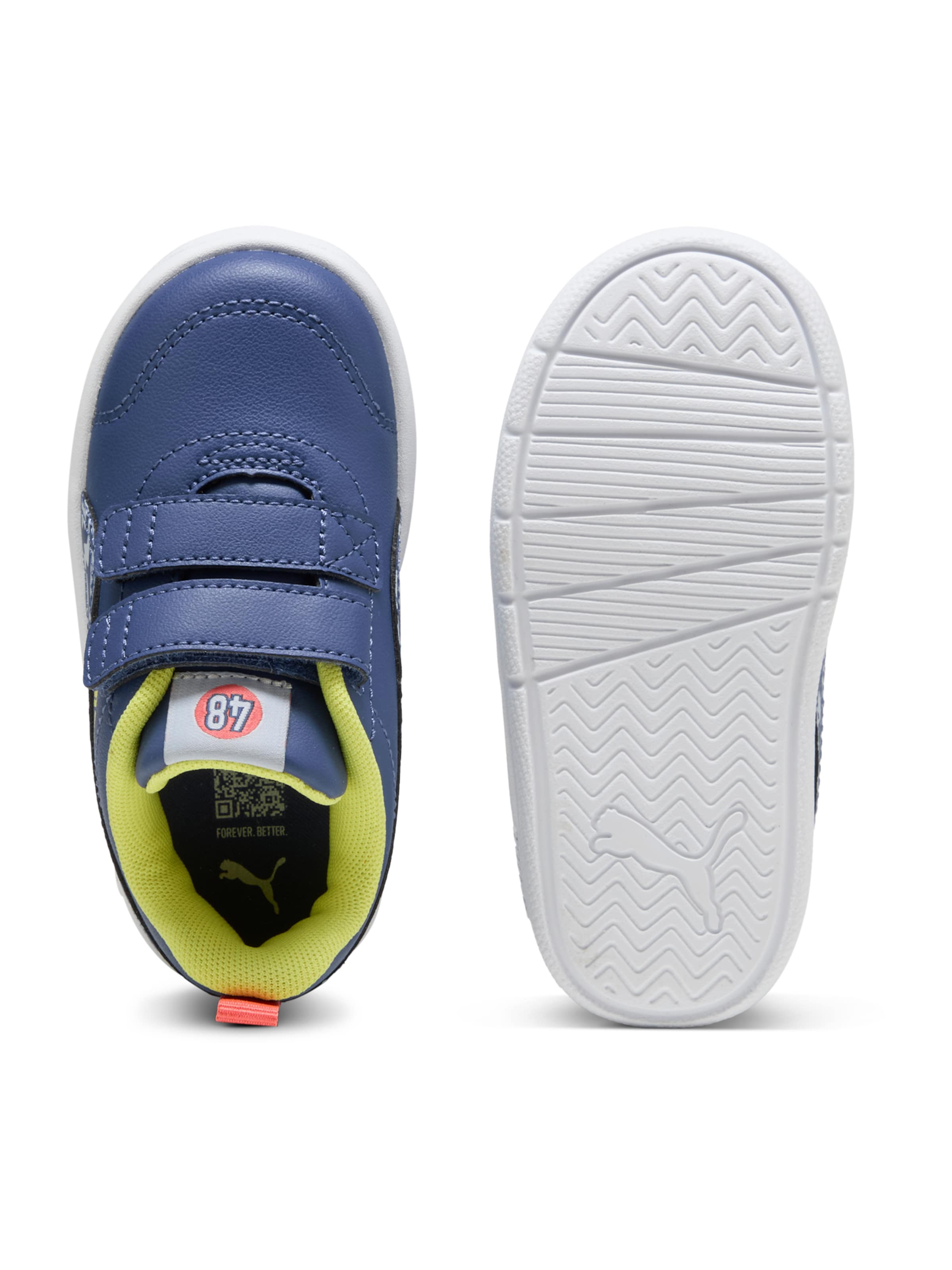 PUMA Sneakers 'Courtflex V3 Poised 2 Race' in Blauw