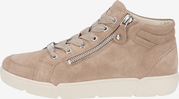 ARA High-Top Sneakers in Beige: front