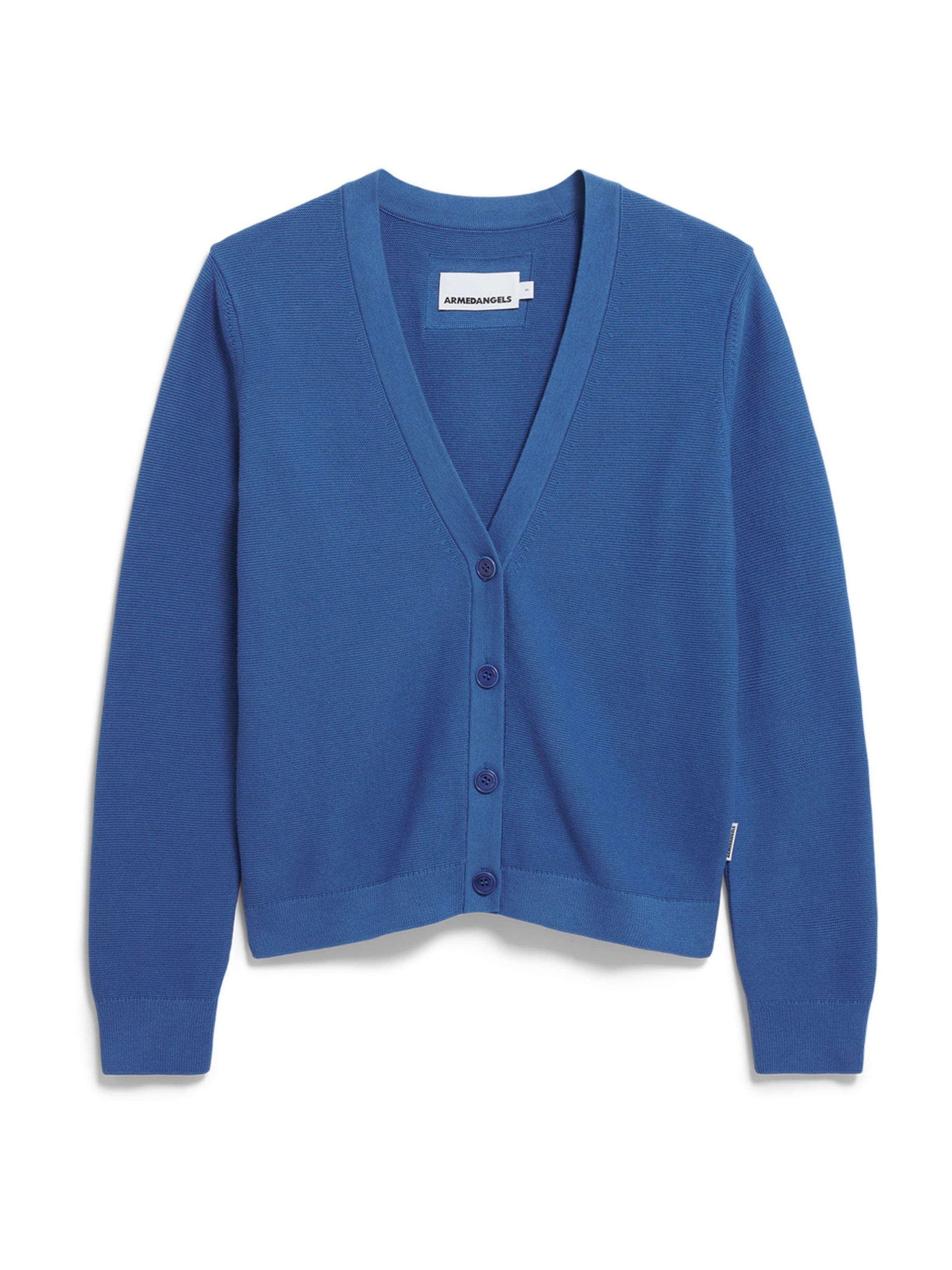 ARMEDANGELS Gebreid vest 'MENAAL' in Blauw: voorkant