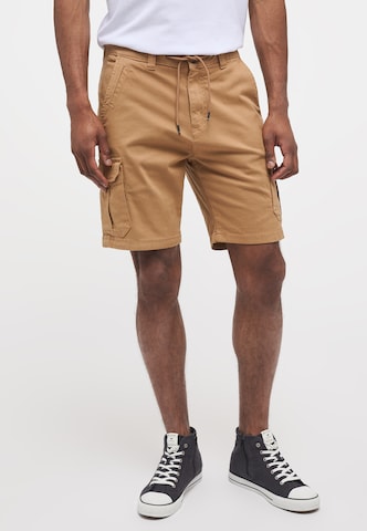 MUSTANG Regular Cargo Pants in Brown: front