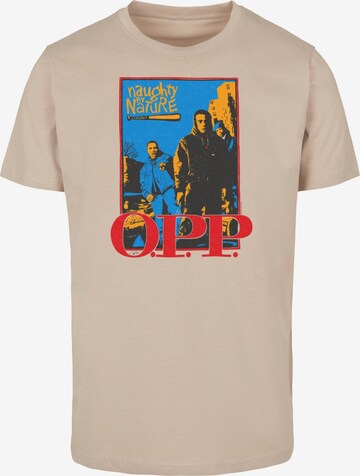 T-Shirt 'Naughty By Nature - OPP' Merchcode en beige : devant