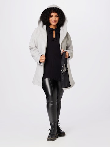 ABOUT YOU Curvy Between-Seasons Coat 'Thea' in Grey