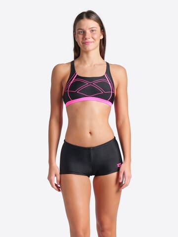 Bustier Bikini 'GRAPHIC' ARENA en noir : devant