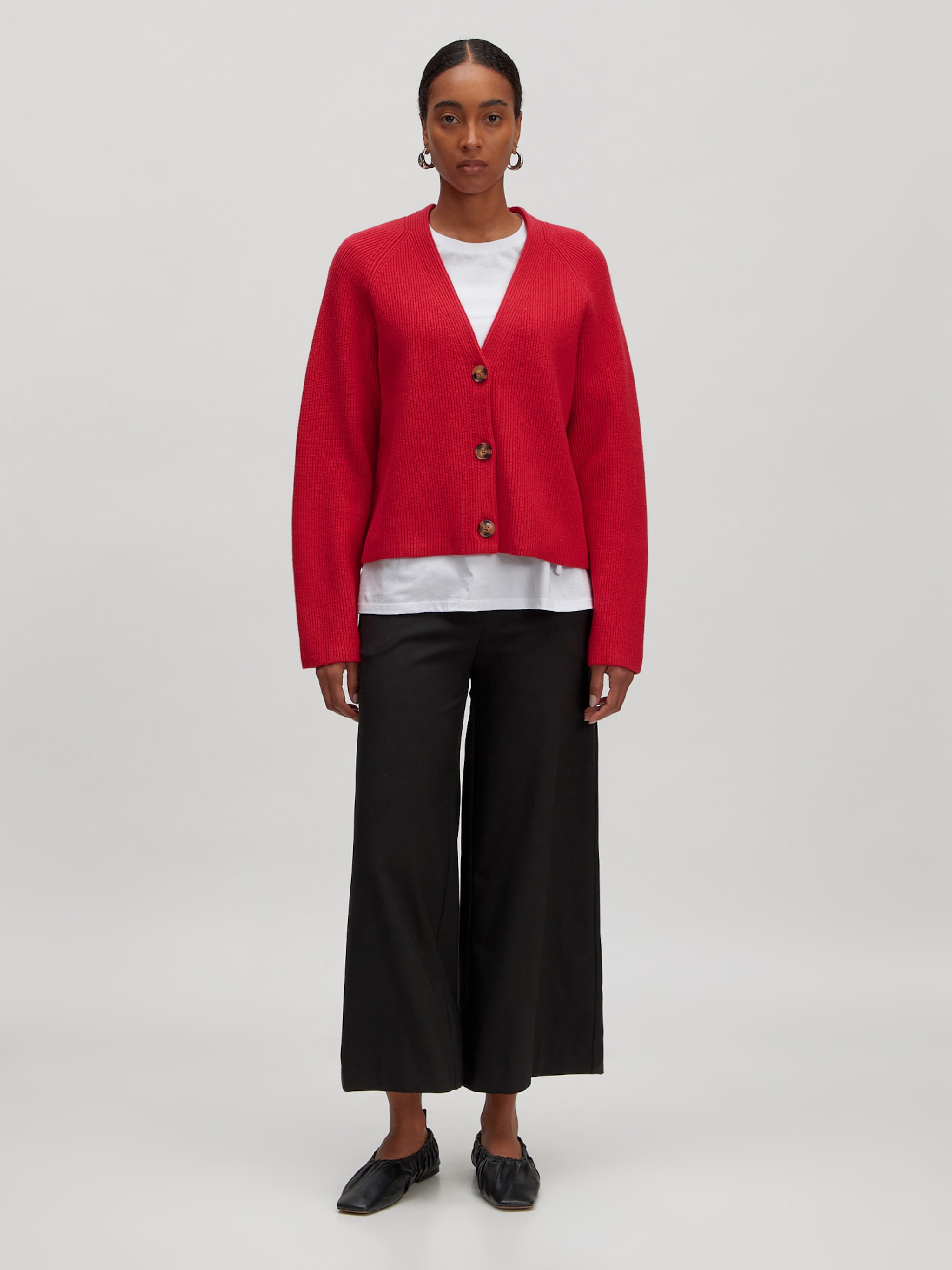EDITED Producten Gebreid vest 'Logan' Rood