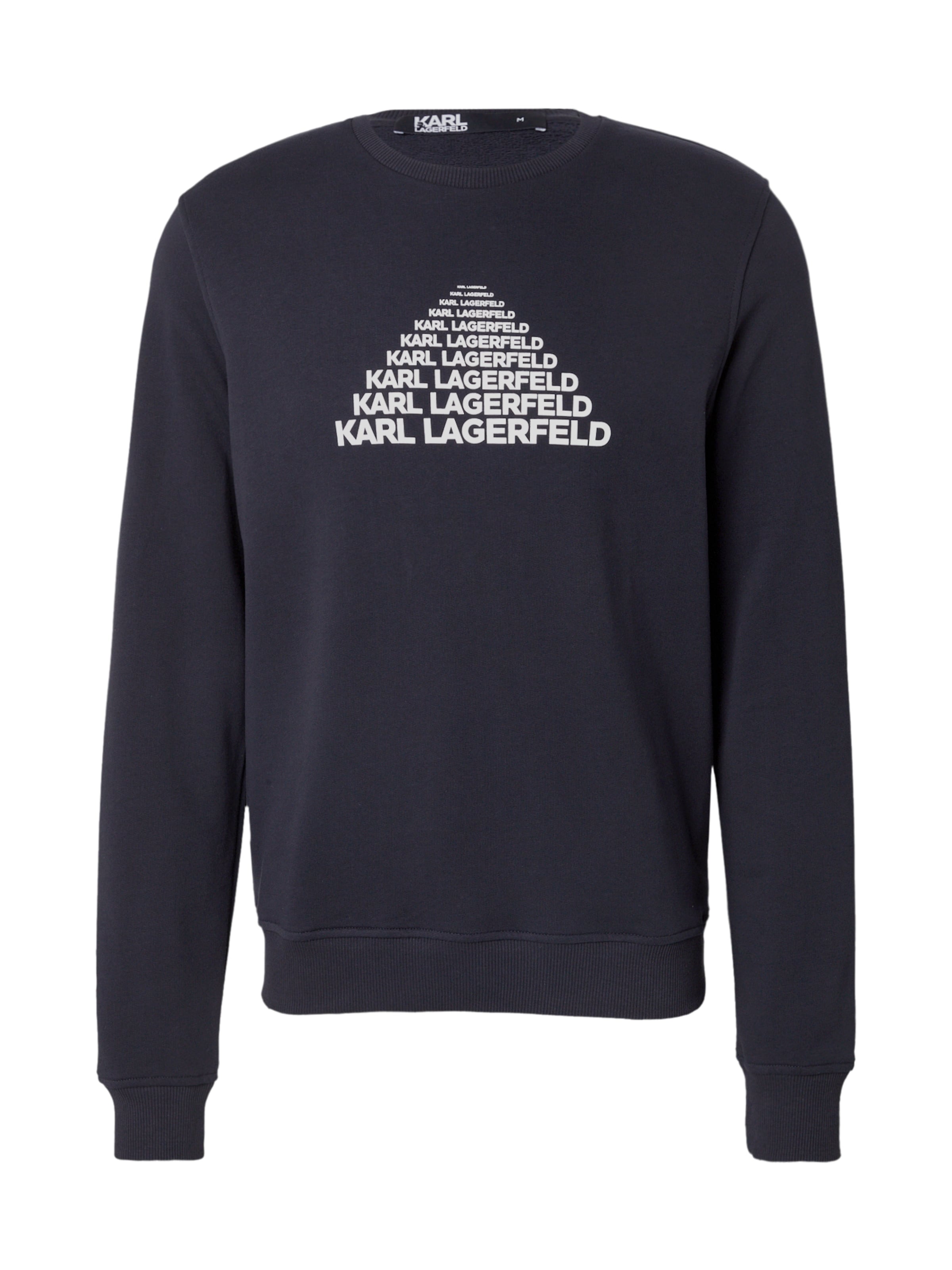 Bluză de molton de la Karl Lagerfeld pe albastru: față