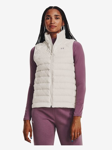 Gilet de sport UNDER ARMOUR en blanc : devant