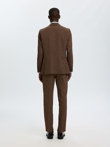 SELECTED - Ajuste estrecho Chaqueta saco 'SLHOasis' en marrón
