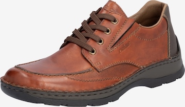 Chaussure à lacets Rieker en marron : devant