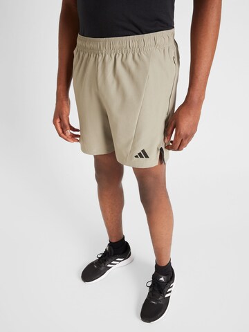 Regular Pantalon de sport 'D4T' ADIDAS PERFORMANCE en beige : devant