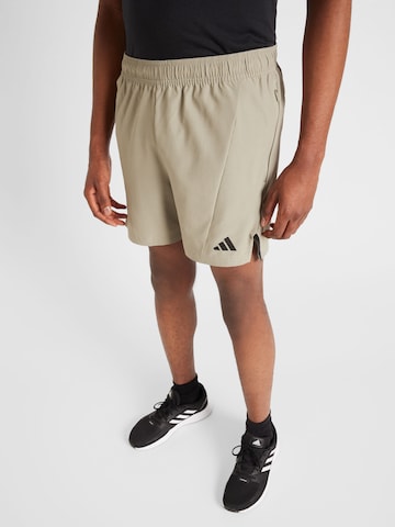 ADIDAS PERFORMANCE Обычный Спортивные штаны 'D4T' в Бежевый: спереди