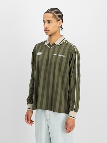 ALPHA INDUSTRIES Poloshirt in Grün: Vorderseite