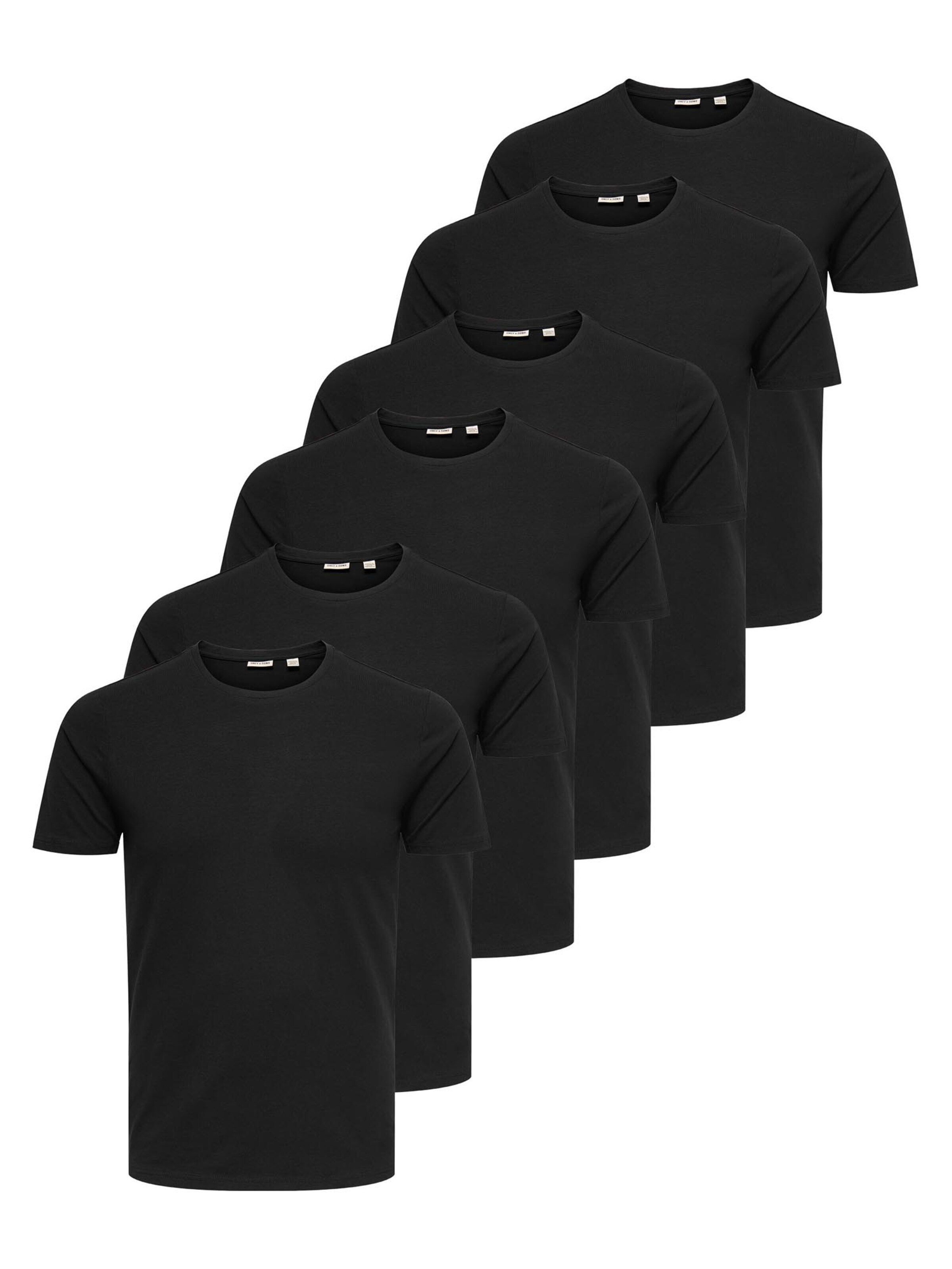 Only & Sons Shirt 'Basic'‌‌‌‌‌‌‌‌ in Schwarz: Vorderseite