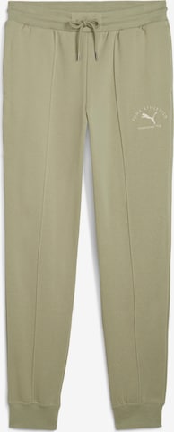 Effilé Pantalon 'Class' PUMA en vert : devant