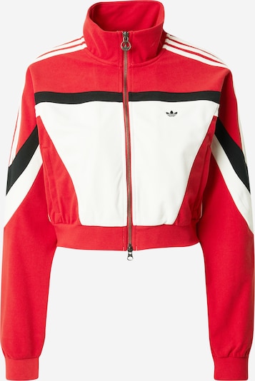 ADIDAS ORIGINALS Veste en polaire en rouge / noir / blanc, Vue avec produit