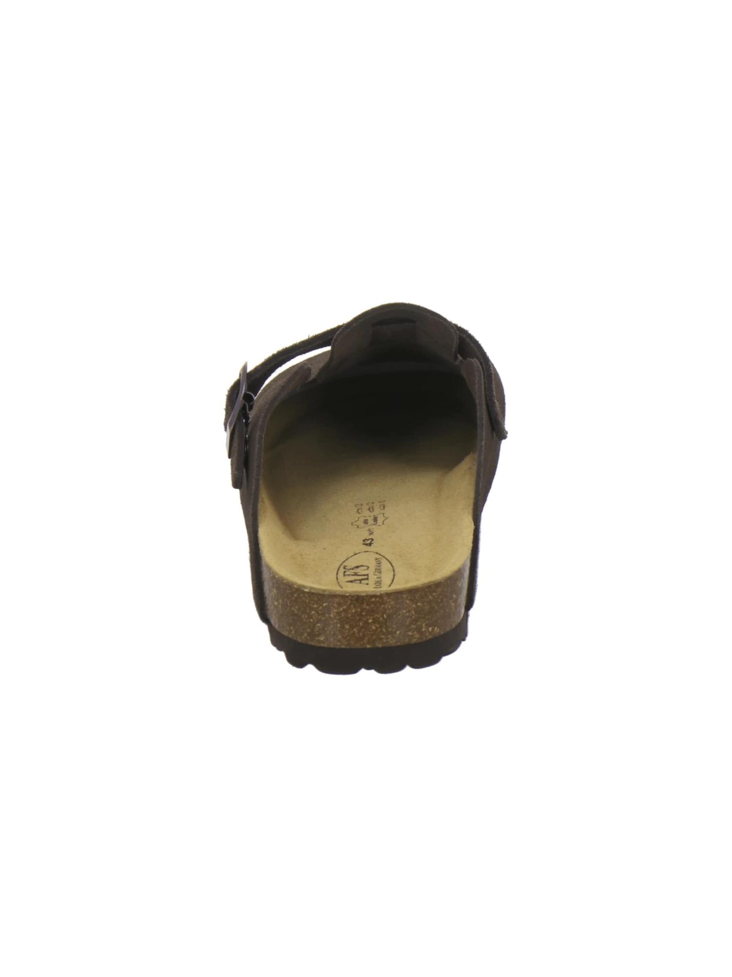 AFS-Schuhe Clogs 'Clogs Herren espresso Veloursleder' in Bruin