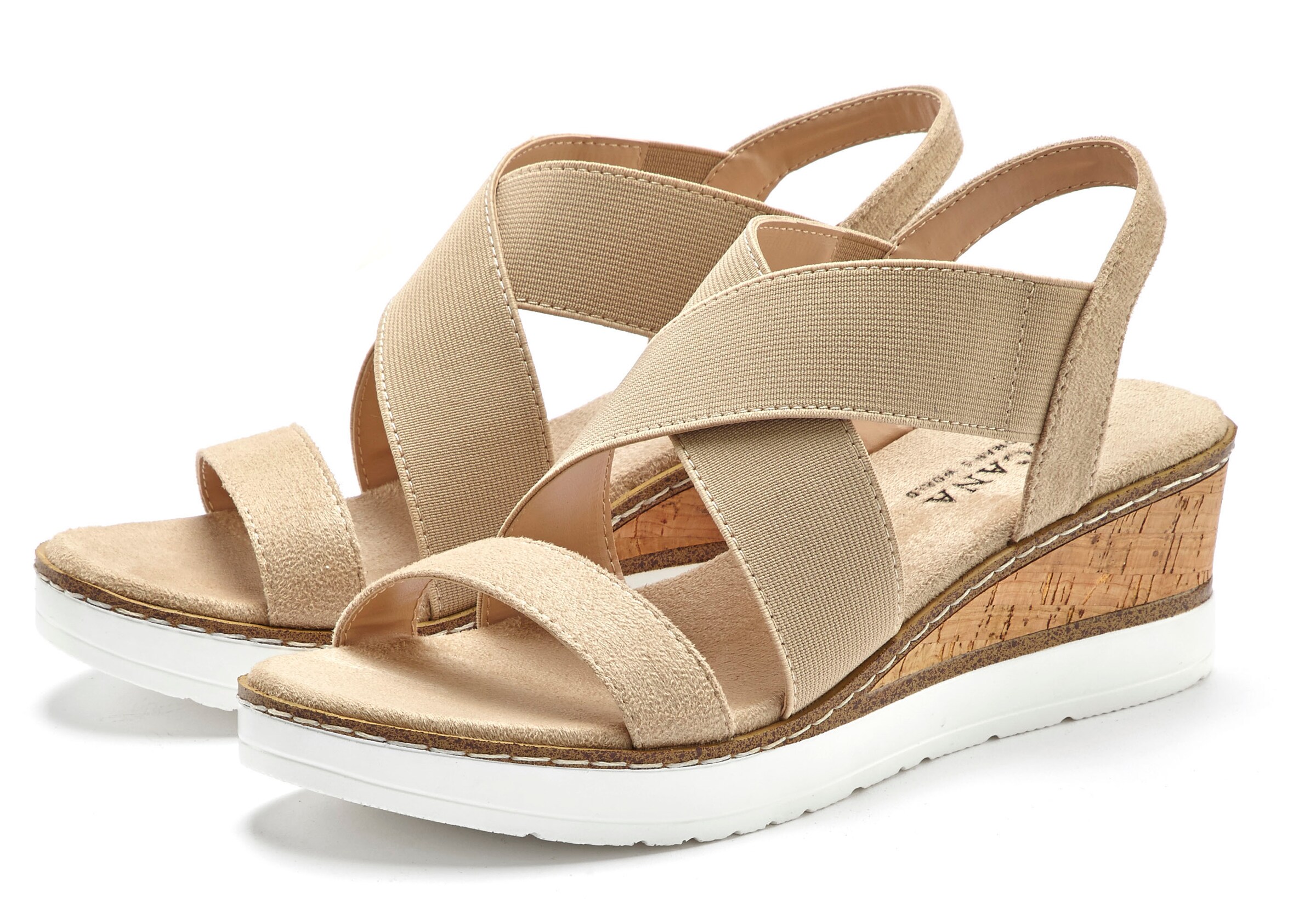LASCANA - Sandalias en beige