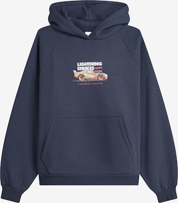 BershkaSweater majica - plava boja: prednji dio